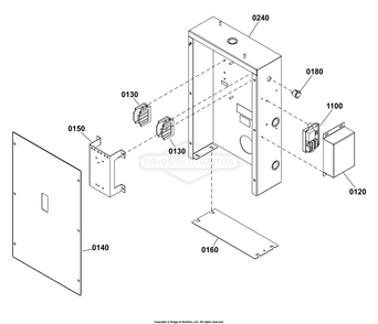 Control Box Group Diagram and Parts List for 076167-02  Briggs and Stratton Generator